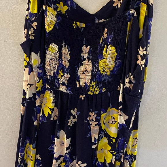 Old Navy Blue & Yellow Floral Mini Sun Dress - Picture 6 of 9